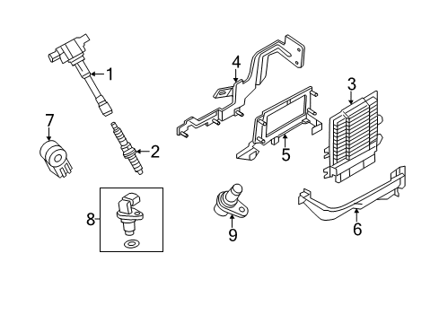 2012 Infiniti M56 Powertrain Control Engine Control Module Diagram for 23710-1MU1A