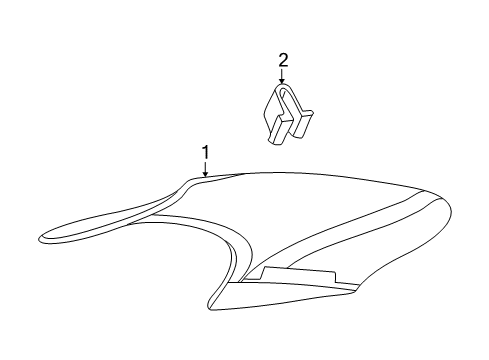 1999 Oldsmobile Alero Interior Trim - Quarter Panels Panel Asm-Quarter Upper Trim *Light Oak Diagram for 22615043