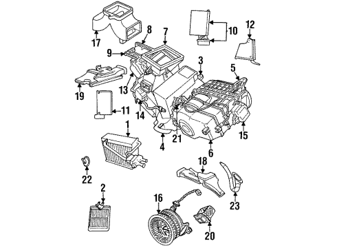 1994 Chrysler LHS Air Conditioner Line-A/C Discharge Diagram for 4610071AB