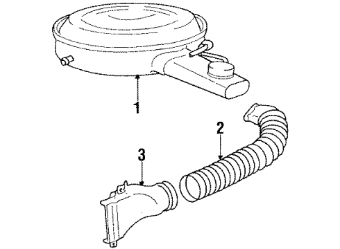 1989 Chevrolet Caprice Air Intake Air Cleaner Diagram for 25097520