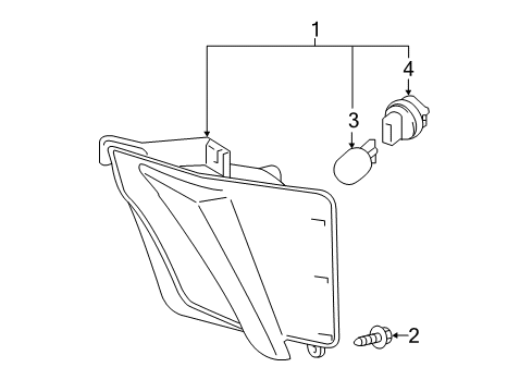 2018 Toyota Avalon Bulbs Turn Signal Lamp Diagram for 81520-07021