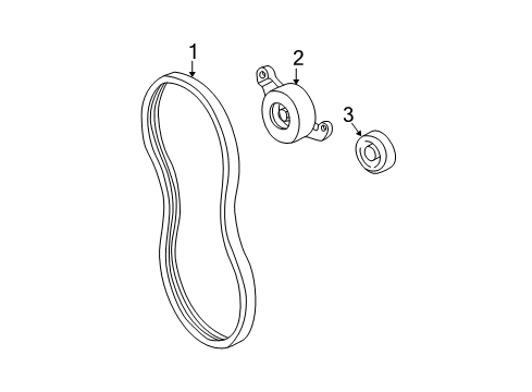 2001 Chevrolet Cavalier Belts & Pulleys Idler Pulley Diagram for 12570827