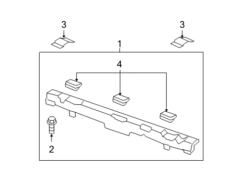 2009 Honda Ridgeline Interior Trim - Rear Body Cap, Tether *NH607L* (TU DARK GRAY) Diagram for 84642-SJC-A11ZB