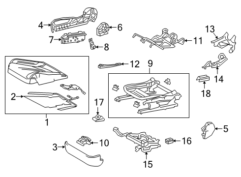 2020 Lexus UX200 Power Seats Seat Sub-Assembly FR RH Diagram for 71101-76030-C6