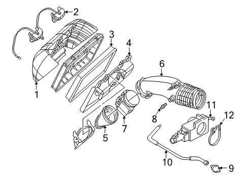 1997 Chevrolet Corvette Powertrain Control Fuel Injection Air Meter Body Diagram for 17113564