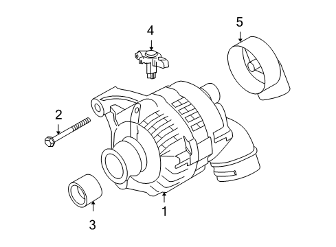 2003 BMW Z4 Alternator Exchange Alternator Diagram for 12317519620