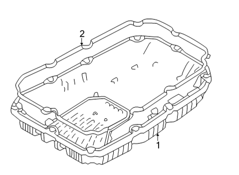 2021 Nissan Titan XD Case & Related Parts Gasket-Oil Pan Diagram for 31397-X280A