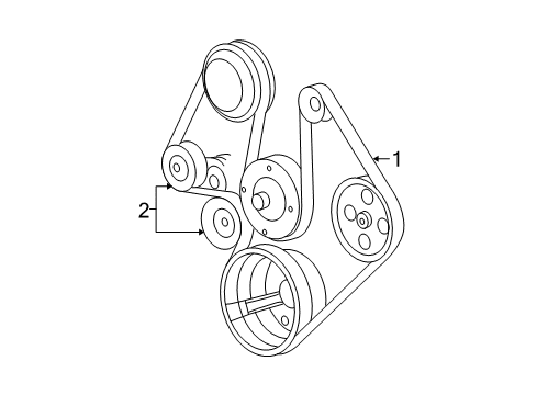 2010 Jeep Liberty Belts & Pulleys Belt-SERPENTINE Diagram for 68038524AA