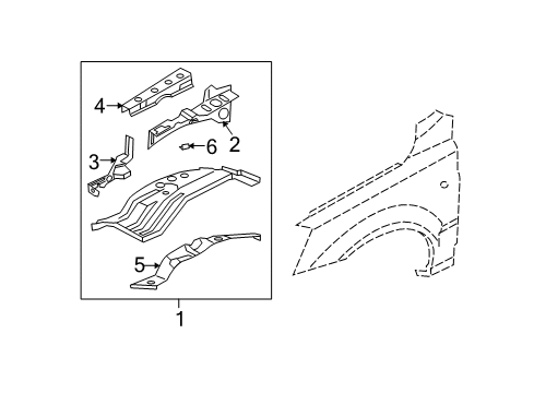 2008 Kia Sorento Structural Components & Rails Panel Assembly-Side Rail Diagram for 645633E300