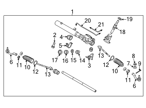 2017 Kia K900 Steering Column & Wheel, Steering Gear & Linkage Spring-Yoke Diagram for 57720-3M900