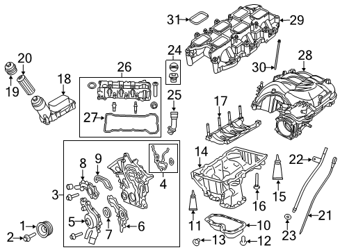 2017 Ram 1500 Engine Parts, Mounts, Cylinder Head & Valves, Camshaft & Timing, Oil Pan, Oil Pump, Crankshaft & Bearings, Pistons, Rings & Bearings, Variable Valve Timing Tube-Engine Oil Indicator Diagram for 68154684AB