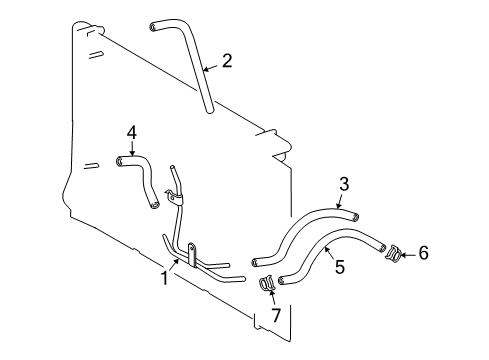 2011 Toyota Matrix Trans Oil Cooler Inlet Hose Diagram for 32943-02010