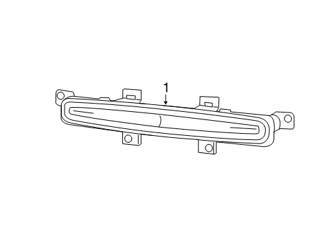 2011 Chrysler 200 High Mount Lamps Lamp-Center High Mounted Stop Diagram for 5182540AB