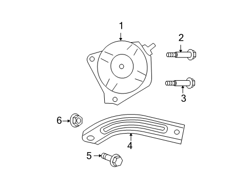 2011 Jeep Wrangler Alternator Bracket-Alternator Diagram for 53034000AD