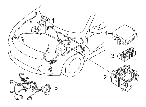 2022 Kia Telluride Wiring Harness Pcb Block Assembly Diagram for 91959S9000