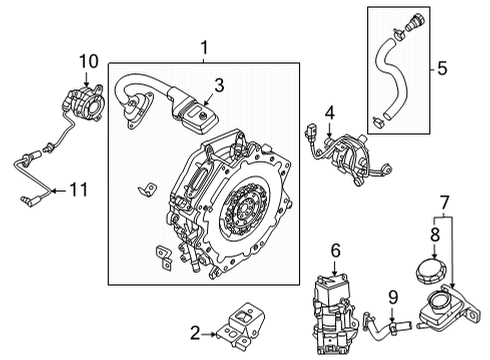 2021 Hyundai Elantra Electrical Components ACTUATOR-ENGINE CLUT Diagram for 410502B110