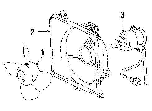 1987 Toyota Celica Cooling System, Radiator, Water Pump, Cooling Fan Shroud Diagram for 16711-74030