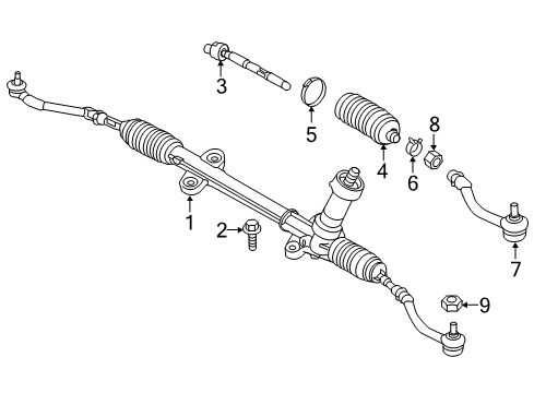 2017 Kia Cadenza Steering Column & Wheel, Steering Gear & Linkage Pac K Diagram for 57724C1200