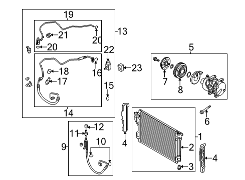 2014 Hyundai Sonata Switches & Sensors Compressor Assembly Diagram for 97701-3V110