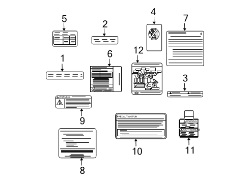 2005 Nissan Altima Information Labels Label-Vacuum Piping Diagram for 22304-3Z020