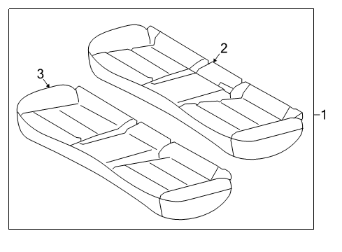 2017 Hyundai Ioniq Rear Seat Components CUSHION ASSY-RR SEAT Diagram for 89100-G2010-SKL