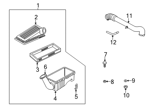 2006 Jeep Wrangler Air Intake Duct-Fresh Air Diagram for 5161781AA