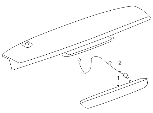 2011 Chevrolet Suburban 2500 High Mount Lamps High Mount Lamp Diagram for 25811698