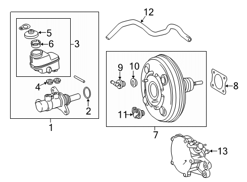 2020 Lexus NX300 Hydraulic System Cylinder Sub-Assy, Brake Master Diagram for 47201-42382