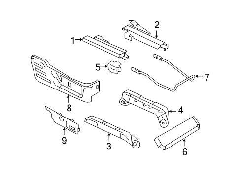 2010 Ford F-350 Super Duty Tracks & Components Track Assembly Diagram for F65Z-1561705-CA
