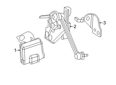 2015 Acura RLX Ride Control Stay, Rear Leveling Sensor Diagram for 33147-TY2-000