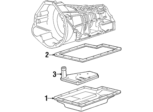 1998 Lincoln Navigator Automatic Transmission Transmission Pan Diagram for F7TZ-7A194-DA