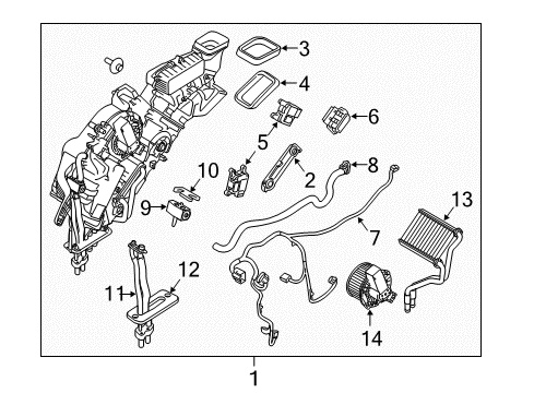 2012 Lincoln MKT Automatic Temperature Controls Wire Harness Diagram for CE9Z-19949-A