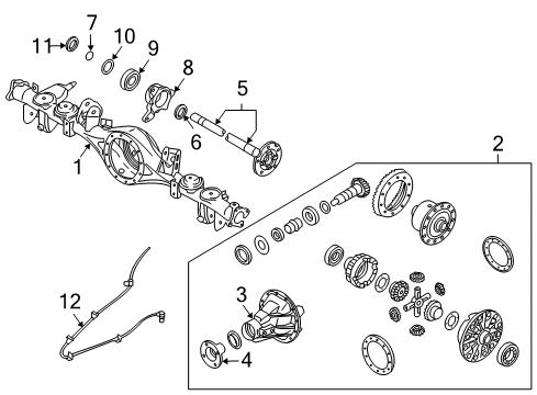 2006 Kia Sorento Anti-Lock Brakes Driving Differential-Rear Diagram for 531053E301