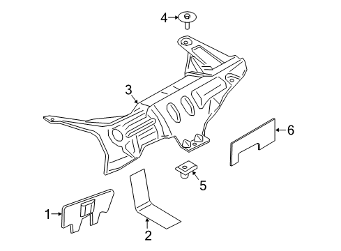 2017 Ford F-150 Heat Shields Front Shield Diagram for HL3Z-6775-A