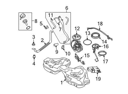 2008 BMW 760Li Fuel Supply High Pressure Fuel Pump Diagram for 13517560364