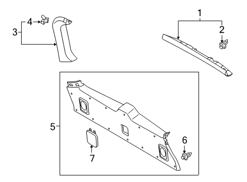 Diagram for 2011 Toyota Land Cruiser Interior Trim - Lift Gate 