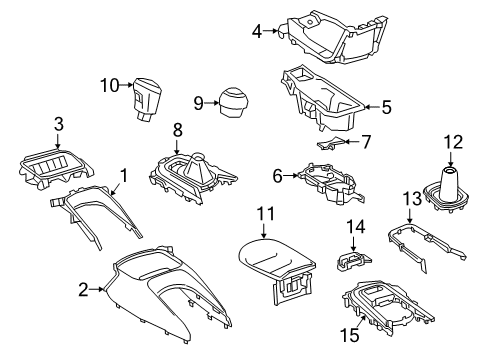 2021 Toyota Corolla Console Shift Knob Diagram for 33504-12750-C0