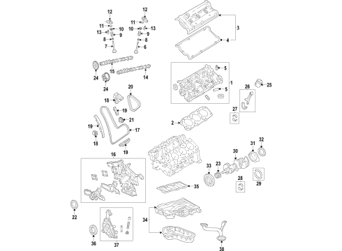 2017 Toyota Tacoma Mounts Front Cover Diagram for 11310-0P061