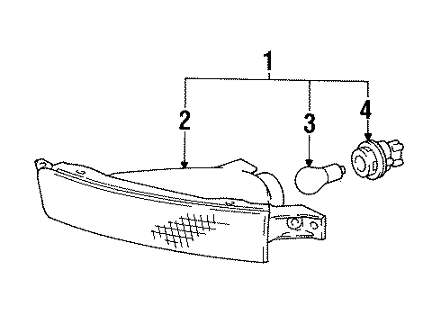 1994 Toyota Camry Signal Lamps Lens Diagram for 81521-33011