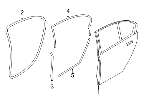 2014 BMW 750i Rear Door Seal, Door Gap, Door, Rear Bottom Diagram for 51357178017