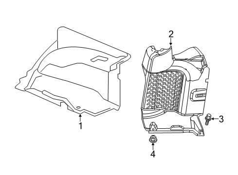 2015 Jeep Wrangler Interior Trim - Quarter Panels Panel-Quarter Inner Lower Diagram for 1PU13DX9AC