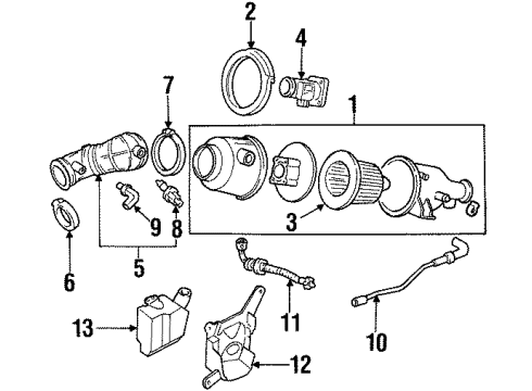 1997 Ford Escort Powertrain Control Vent Hose Diagram for F7CZ-6853-BA