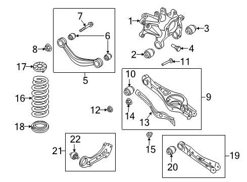2020 Kia Cadenza Rear Suspension Pad-Rear Spring, Lower Diagram for 55360D4100