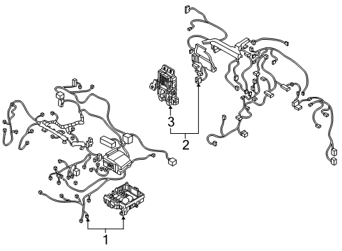 2020 Kia Soul Wiring Harness Instrument Junction Box Assembly Diagram for 91950K0070