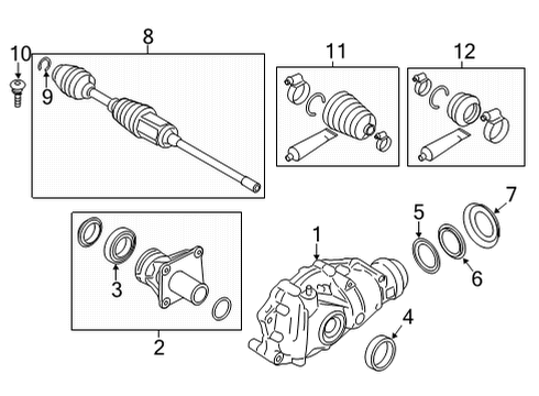 2021 BMW 840i xDrive Gran Coupe Carrier & Front Axles OUTPUT SHAFT FRONT RIGHT Diagram for 31609895662