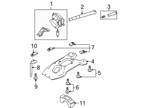 2010 Ford F-350 Super Duty Carrier & Components - Spare Tire Mount Plate Nut Diagram for -W709404-S436