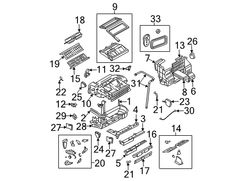 2003 Buick Rendezvous A/C & Heater Control Units Aspirator Asm-Inside Air Temperature Sensor Diagram for 10441953