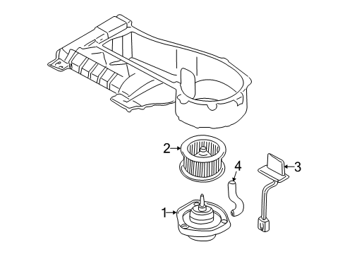 2000 Chevrolet Impala Blower Motor & Fan Blower Motor Diagram for 19210741