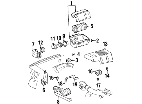 1999 GMC C1500 Suburban Emission Components Valve Diagram for 1997277