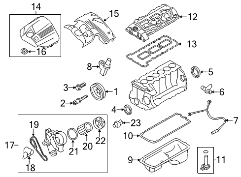 2012 BMW 135i Powertrain Control Ignition Coil Covering Diagram for 11127593833